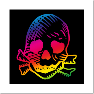 Keith Flint Skull tattoo with pride. Feel the rainbow. Posters and Art